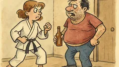 Виц: Миме, защо си се записала на карате?