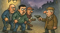 Виц: Върви си човечец по тъмна уличка