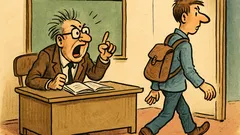 Виц: На изпит професорът пита, студентът мълчи