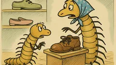 Виц: Малката стоножка моли майка си