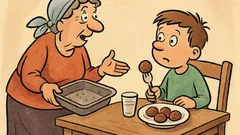 Виц: Бабо, хапни пет кюфтета