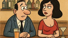 Виц: Мъж до непозната жена в бара